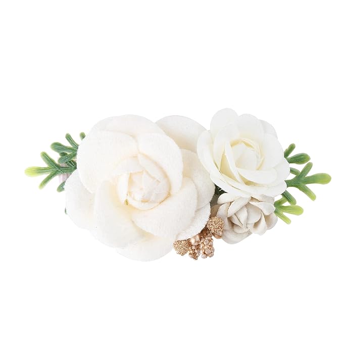 Flower Hair Clips Set-Cherrboll 3pcs Floral Hair Bow Accessories for Baby Girl Toddles Teen Gifts