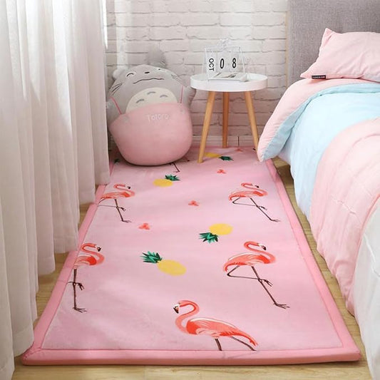 Play Crawling mat for Nursery Baby, Extra Soft Activity Floor Mat for Kids Playroom Bedroom-Pink Bottom Flamingo-200 * 220cm