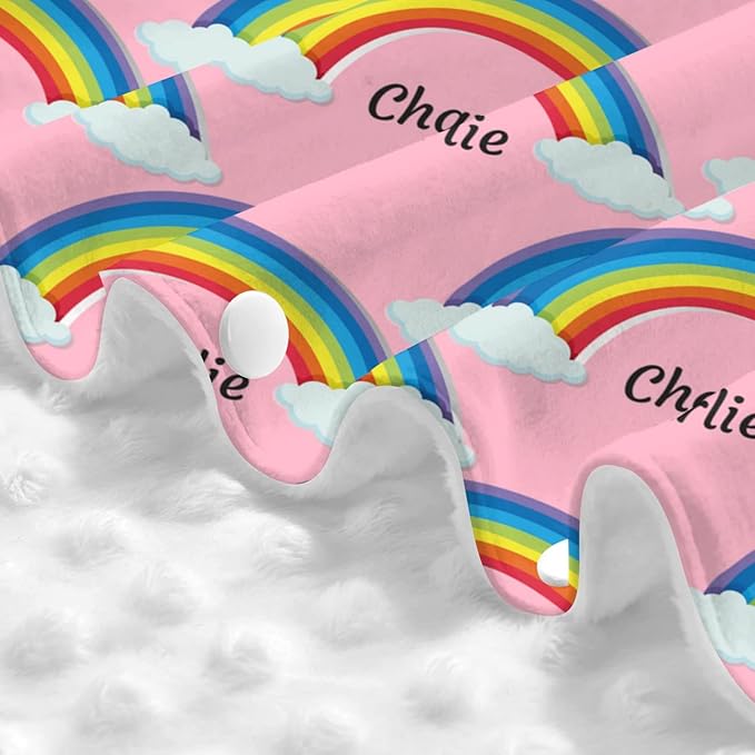 Personalized Colorful Rainbow Pink Baby Infant Car Seats Canopy for Babies with Name, Custom Car Seat Covers for Baby Girls, Peekaboo Minky Nursing Breastfeeding Stroller Canopies for Newborn