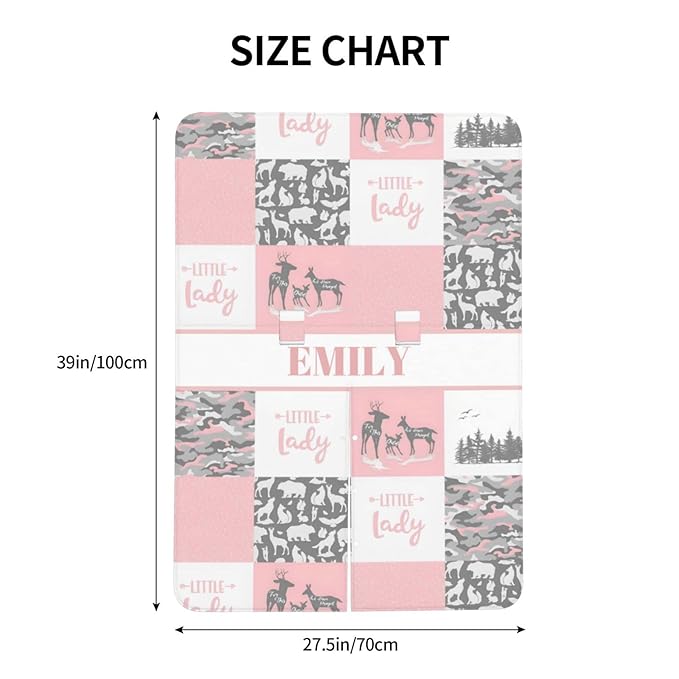 Personalized Baby Car Seat Canopy for Babies with Name, Custom Car Seat Covers for Girls, Infant Opening Minky Nursing Breastfeeding Stroller Cover Carseat Canopies for Newborn (Hunting Theme)