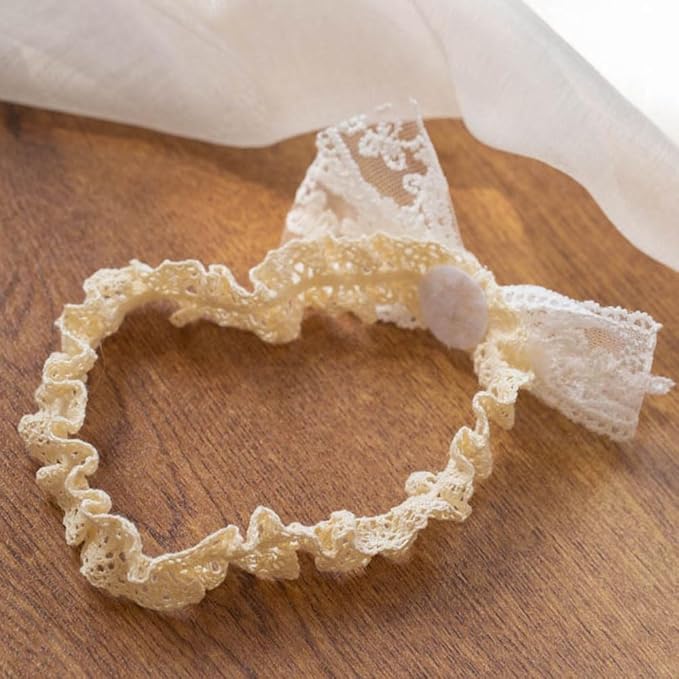 Lace Flower Bow-knot Baby Girls Headband Birthday Infant Wrap Elastic Baby Turban Hairband for Newborn Infant Toddler Kids (Style 1)
