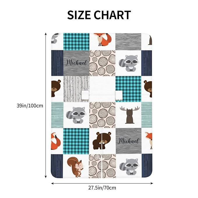 Personalized Little Animals Theme Baby Car Seat Canopy for Baby with Name, Custom Light Weight Minky Covers for Baby Boy Girl, Nursing Breastfeeding Stroller Cover Canopies for Newborn