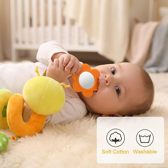 Multi-Use Baby Spiral Activity Toy – Spiral carseat Toy for Car Seat, Stroller,Play Gym, Keeps Baby Quiet, Easy Travel Solution
