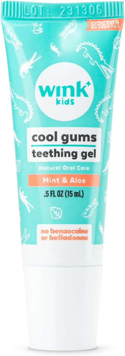 Wink Well Baby Teething Relief for Infants and Kids, Cooling, Soothing Natural Gel for Sore Gums and Other Teething Discomfort, May Be Used As A Toddler Training Toothpaste (15 ml)