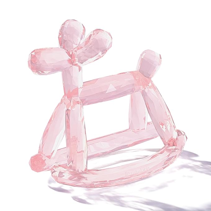 Crystal Jelly Baby Teether – Jellydog Teething Relief Toy for Infants 3-6 Months, Silicone Handheld Teething Toy, BPA-Free, Odorless, Prevents Choking, Safe for Babies (Rose Quartz)