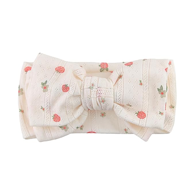 LemonSpace Handmade baby bow with Knotted Double Bows Stretchy Soft Cotton Infant Headwrap Comfortable Hair Accessories for Newborn,Toddler,Kids Ideal Gift for Baby Shower,Holidays