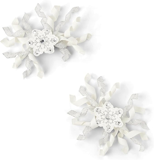 Gymboree Girls' and Toddler 3-Pack Snap Clips & Tie Hair Accessories