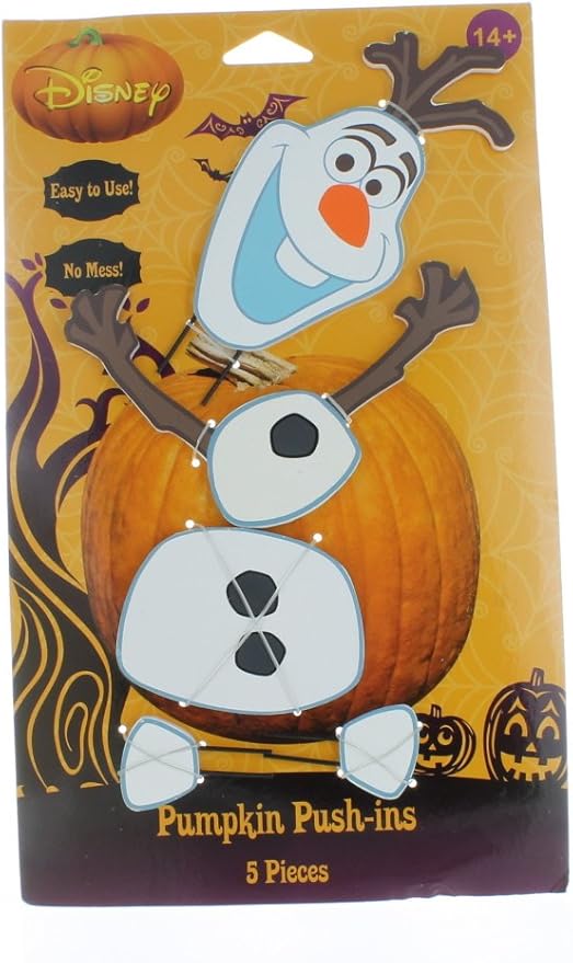 Pumpkin Push-Ins Disney Olaf Halloween Wooden Pumpkin Decoration
