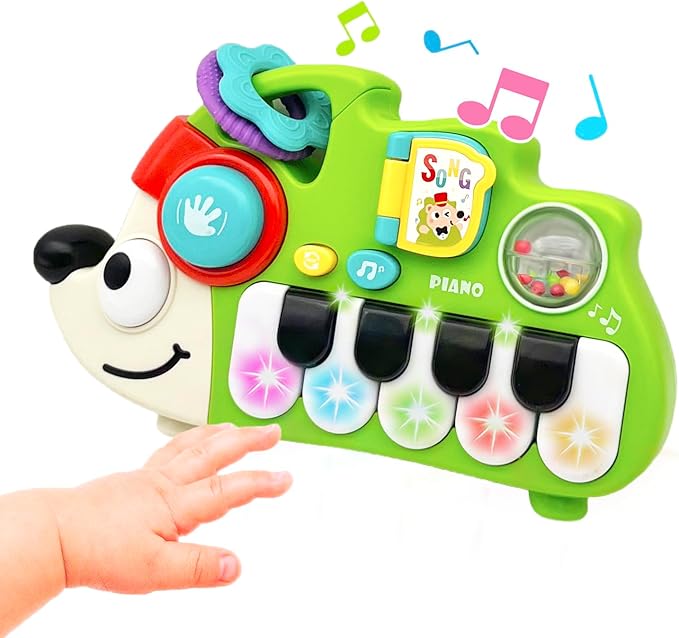 Baby Musical Toys for 1 Year Old Boy Girl, Light Up Music Developmental Learning Toy for Toddlers , Tummy Time Toy12 - 18 Months, Baby Birthday Gift (Hedgehog)