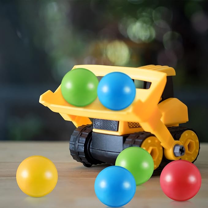 Civaner 6 Pieces Multi Colored Plastic Replacement Balls Small Bulldozer Popper Toy Balls 1.75 Inch Soft Crush Proof Air Filled Ocean Ball for Toddlers (Classic)