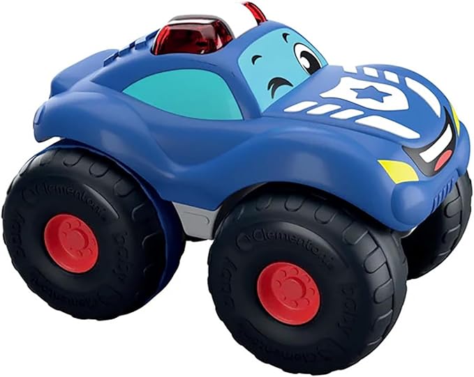 Baby Clementoni - Elia Police Car, Child Car 1-4 Years, Early Childhood Game, Car with Sounds and Sirens, Stimulates Manuality, Sight and Hearing, Made in Italy, Italian Language, 17501