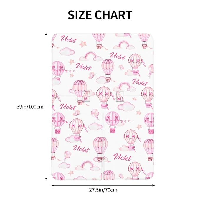 Personalized Baby Car Seat Canopy for Baby Girls, Custom Name Hot Air Balloons Baby Car Seat Covers for Babies, Opening Minky Nursing Breastfeeding Cover for Infant, Carseat Canopies for Newborn