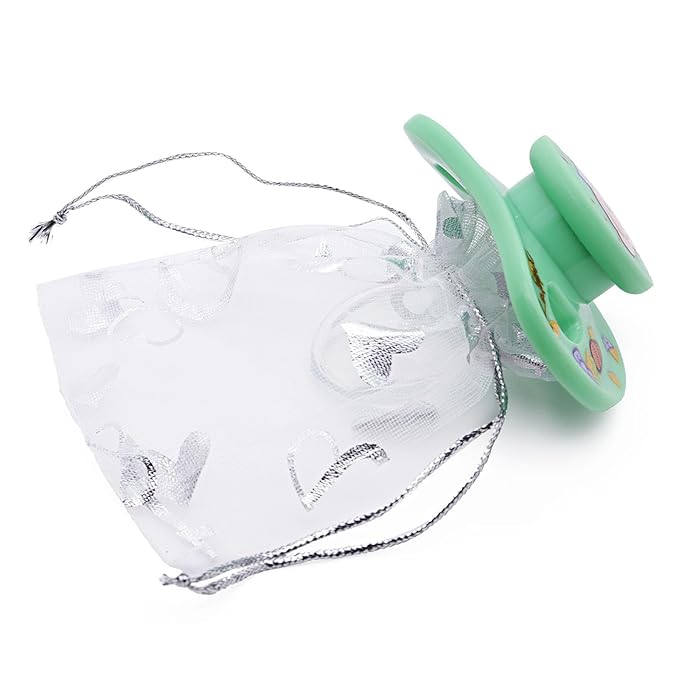 Adult Pacifier for Anxiety: Cute Paci Large Shield for Sleep - Handle Binky with Pacifier Holder Clips Cute Rabbit Green