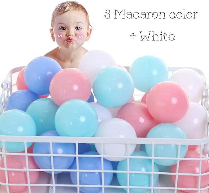Wonder Space Soft Pit Balls, Chemical-Free Crush Proof Plastic Ocean Ball, BPA Free with No Smell, Safe for Toddler Ball Pit/Kiddie Pool/Indoor Baby Playpen