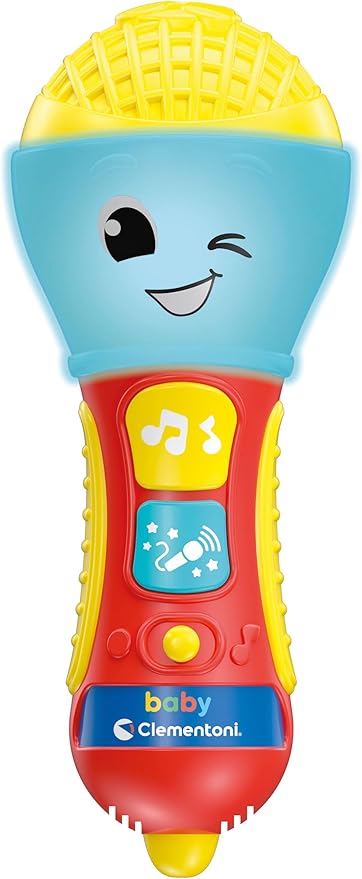 Clementoni - Baby Microphone for Children, Electronic Musical Play Early Childhood, Toy 10-36 Months, Activity Centre Lights and Sounds, 17931