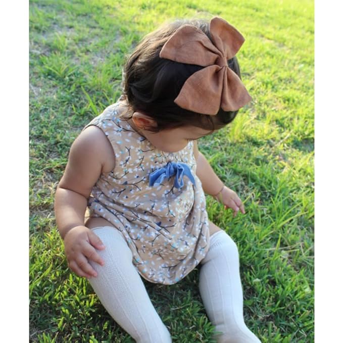 4 PCS Sailor Bow Hair Clips for Kids Girls Women Linen cotton Hair Bow Alligator Clips Baby Toddler Girl Mom Hair Accessories (Navy/Wine)