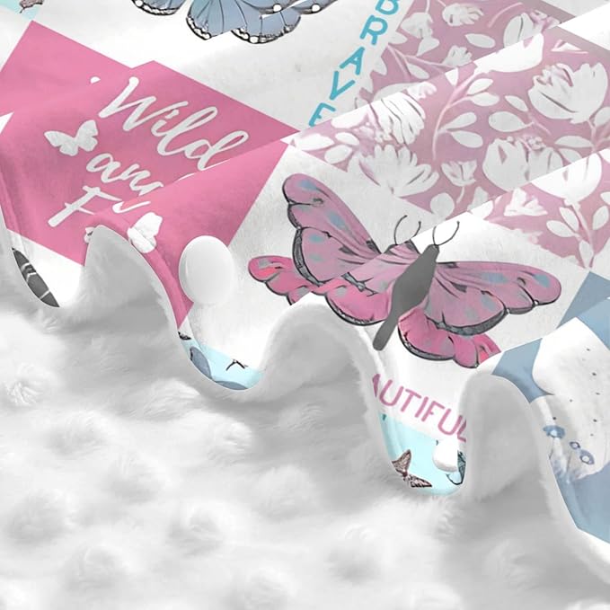 Personalized Baby Car Seat Canopy for Babies with Name, Custom Car Seat Covers for Girls, Infant Opening Minky Nursing Breastfeeding Stroller Cover Carseat Canopies for Newborn (Beautiful Butterfly)