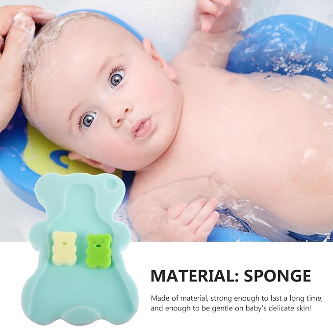 Totority Baby Bath Seat Newborn Bath Sponge Mat Soft Breathable Non Slip Infant Pad for Tub and Sink 19.68X11.81X1.57In Machine Washable Cushion