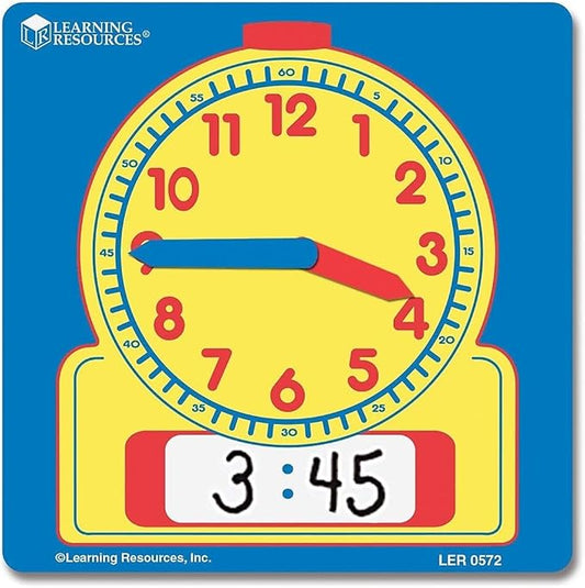 Learning Resources Write and Wipe Student Clocks - Help Kids Practice Time, Math Manipulatives, Homeschool, Classroom Must Haves, Set of 10