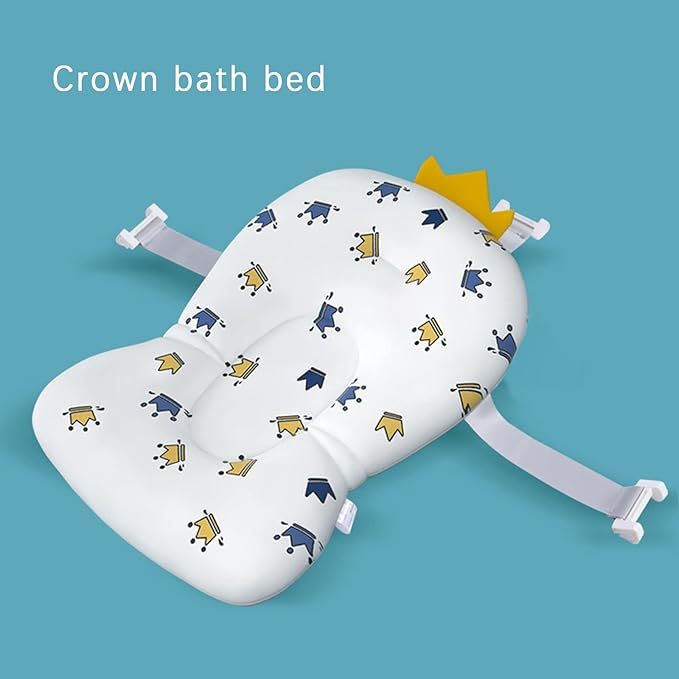 Baby Bath Cushion Pad Newborn Bathtub Mat Non-Slip Floating Bathing Tub Seat (White, One Size)