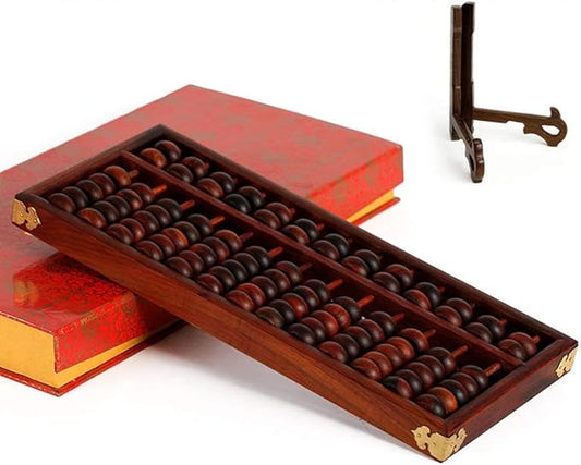 Counting Abacus Redwood Abacus Art Collection Abacus Accounting and Students Mental Abacus Desktop Decoration (Color : Brown, Size : 35152.5cm)