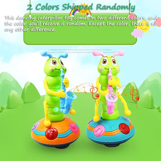 Miracland Dancing Caterpillar Saxophone Musical Toy with Music and Lights for Boys and Girls