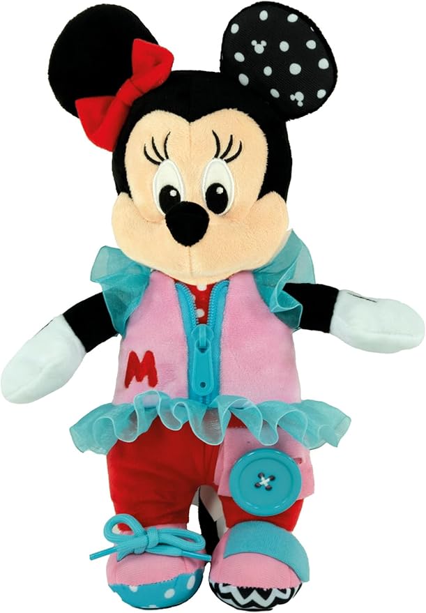 Clementoni Disney Baby Minnie Dress Up Infant to Develop Fine Motor Skills and Manual Skills, Montessori Game 1 Year, Baby Toy 18 Months, Multicolor (17860)
