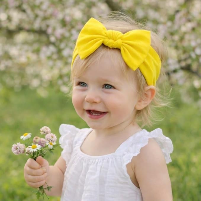 Baby Girl Headbands-Infant,Toddler Cotton Handmade Hairbands with Bows Child Hair Accessories