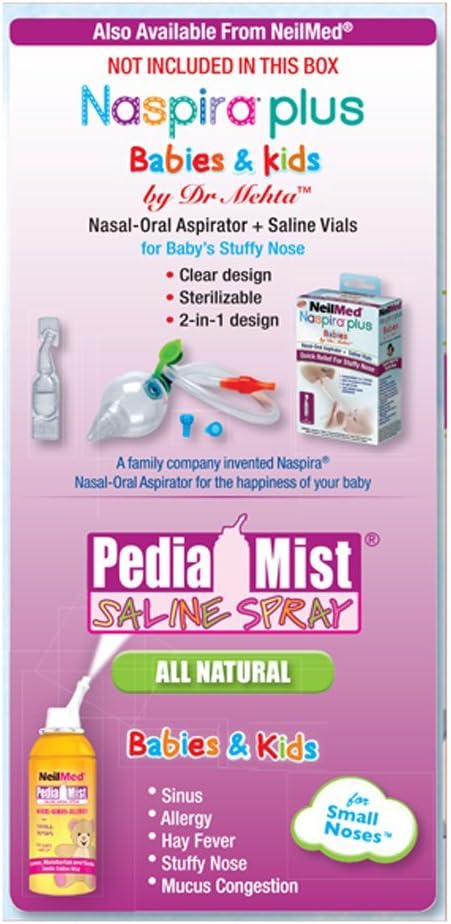 NeilMed Naspira Drops - Easy twist-off 12ct Ampoules, (Packaging May Vary)