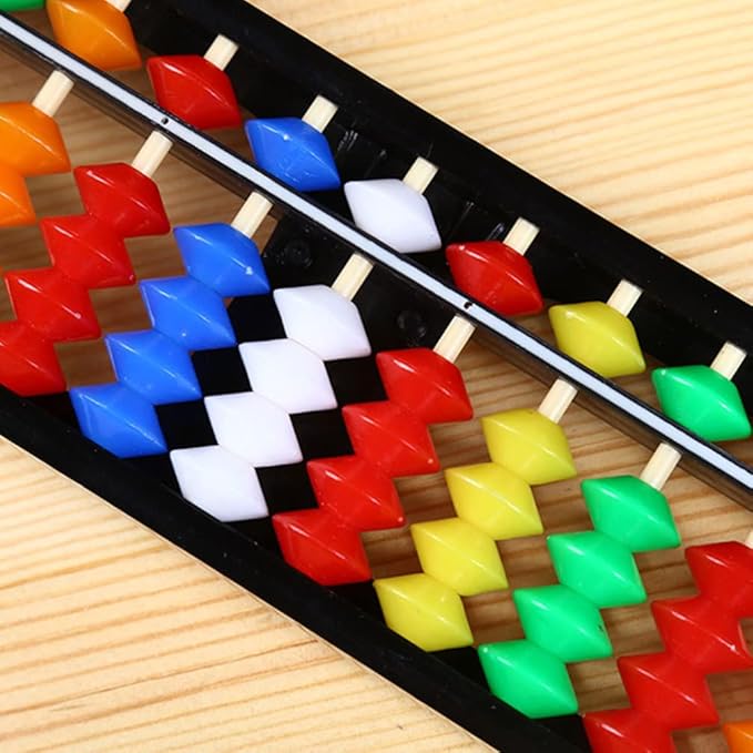 Toyvian 2pcs 13 Digits Rod Abacus Plastic Abacus Toy Kid Calculating Tool Math Teaching Aids for Kids Student (Assorted Color)