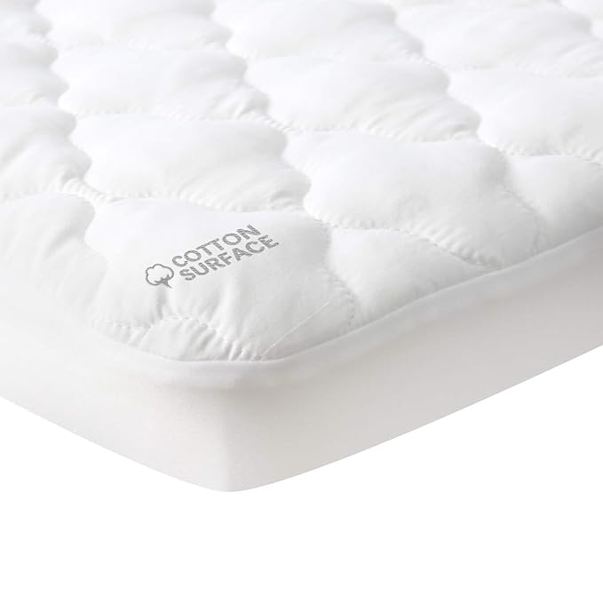 Pack and Play Sheets 2 Pack with Waterproof Cotton Pack and Play Mattress Pad