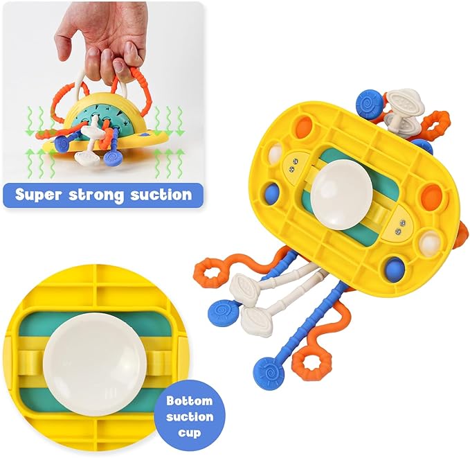 Baby Toys Silicone Suction Cup Toy for 6-12 Months High Chair Toddler Sensory Toys for 1 Year Baby Montessori Toy