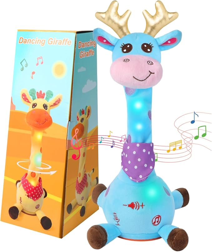 DancingTalking Toys Recording and Repeating Plush Baby Toys 6 to 12 Months Toys, Singing Talking Baby Developmental Toy, Birthday Gifts for Infants Toddlers