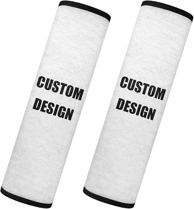 Custom Design Seat Belt Cover Pad 2 PCS Non Slip Shoulder Protectors for Cars Trucks Vans for Man Woman