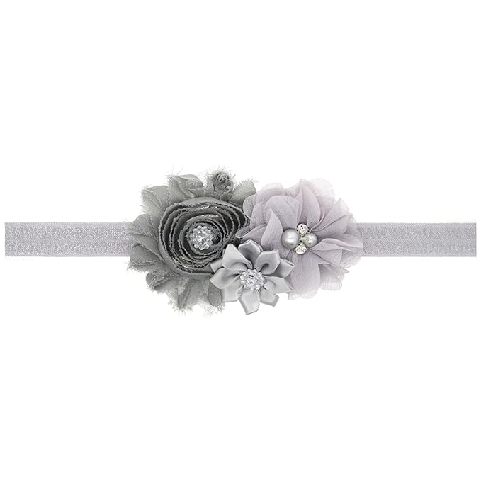 Baby Girl Headbands with Bows.(FD88) (White,Gray,Pink)
