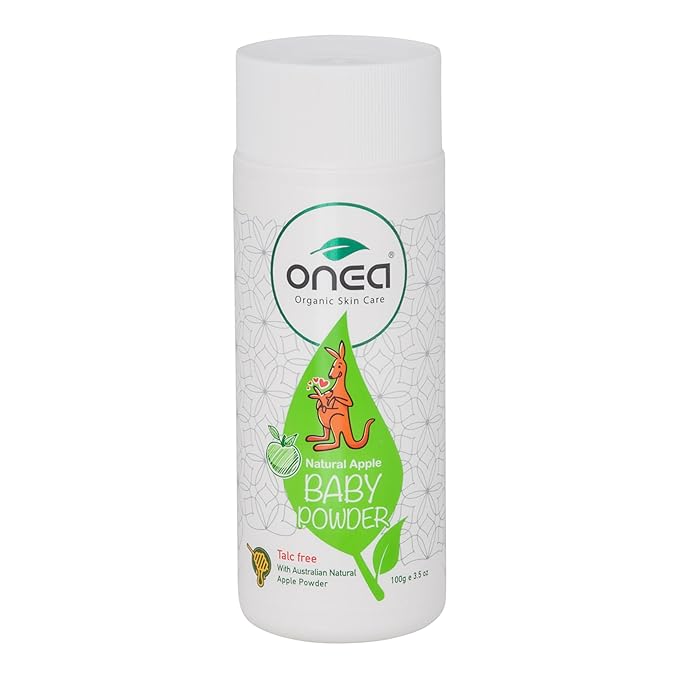 ONEA Natural Apple Baby Powder - Talc-Free, Preservative-Free Natural Body Powder - Reduced Risk of Skin Irritation - Prevents Diaper Rash - 3.5 oz