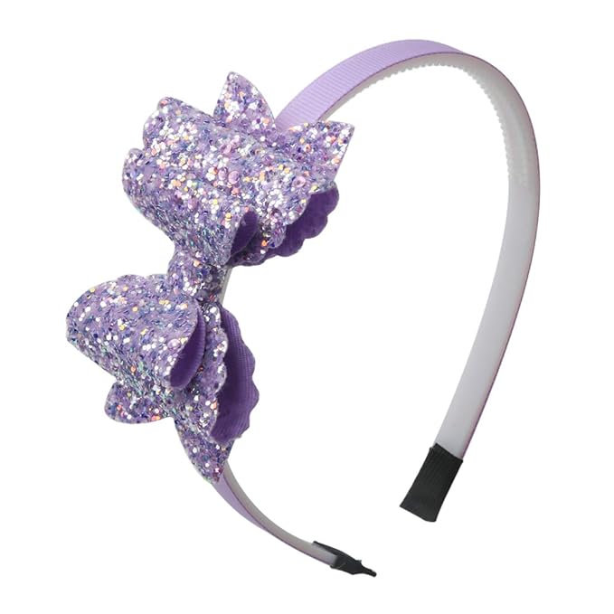 8Pcs Glitter Bows Headbands for Girls Children Sequin Hair Bows Hairbands School Girls Toddler Headband Hair Accessoires