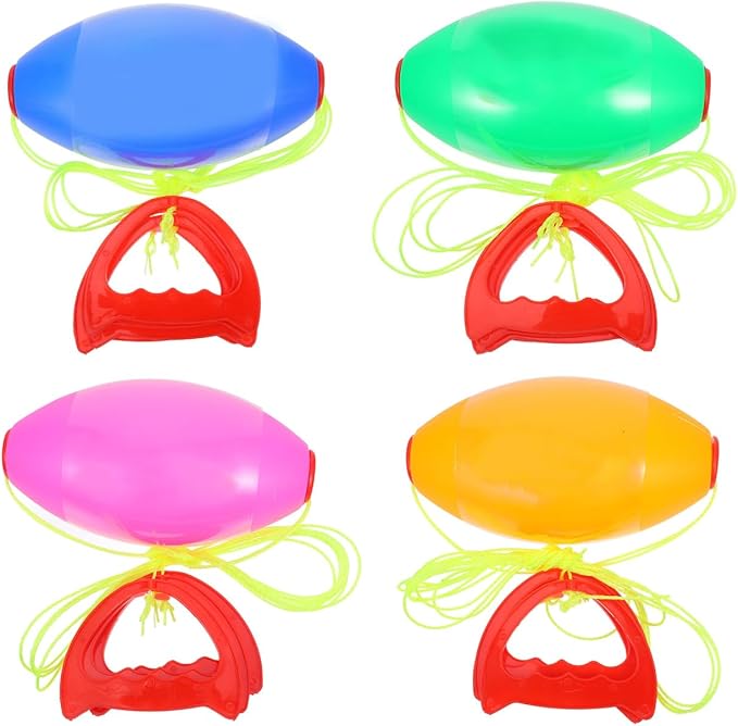 ibasenice Lala Ball Toys - 4Pcs Colorful Interactive Pulling Balls for Kids Enhance Coordination and Fitness Perfect for Outdoor Play and Family Fun