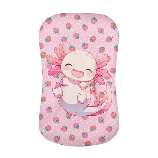 Strawberry Axolotl Baby Lounger Covers Soft Lounger Pillow Cover for Newborn Infant Co Sleeping Baby Nest Slipcover 31.5'' x 21.3'' for Home Travel