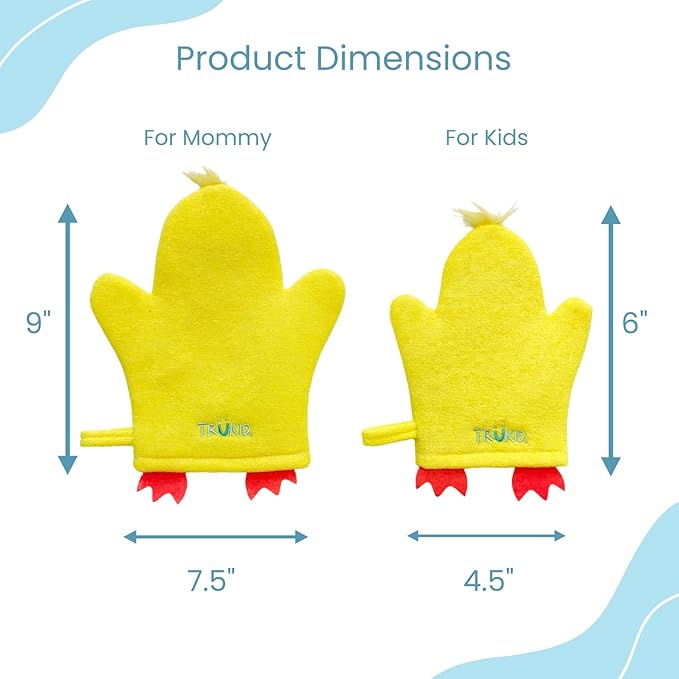 TruKid Vanilla Bubble Podz & BubbleGlove Set – Includes Bubble Bath Pods and 2 Wash Gloves for Parent and Child