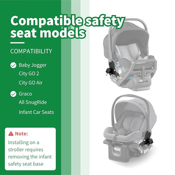 Car Seat Adapter for Summit X3 Stroller (Single Seat) - NOT Compatible with Double, Fits City Go 2/Air Infant Car Seats, Travel System Converter for Easy Stroller Integration, Quick-Release Design