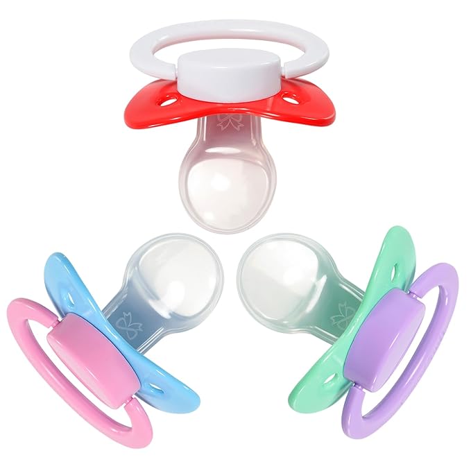CutiePlusU Big Sized Pacifier Large Shield Red Green Blue