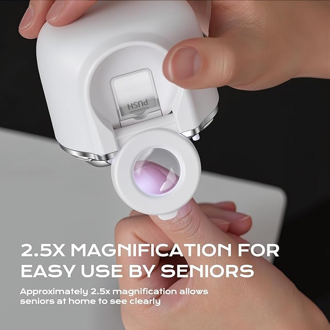 3-in-1 Automatic Electric Nail Clipper with LED Light & Nail File, 3 Speeds LCD Digital Display, Nail Clip Storage, USB Rechargeable Safety Fingernail Trimmer for Baby, Kids, Seniors White1