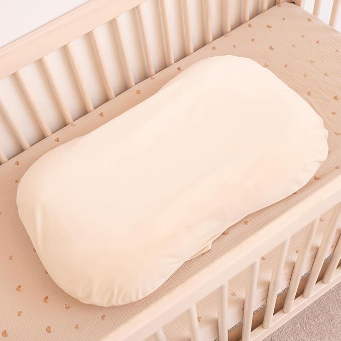 100% Waterproof Baby Lounger Cover - 2-Ply Organic Cotton Slipcovers Keep Your Lounger Clean & Your Baby Comfy - Machine Washable - (Lounger Not Included) - 2-Pack Includes Gray & Off-White