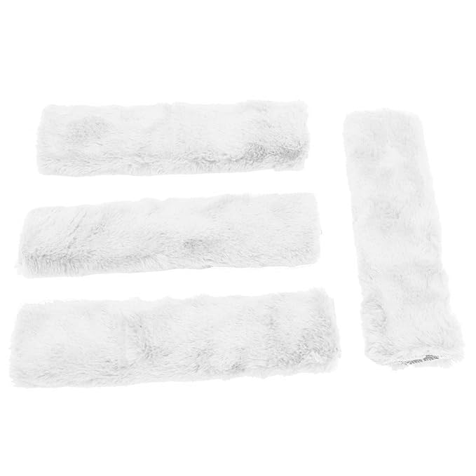 4Pack Seatbelt Covers for Kids,Seat Belt Cushion Cover,Infant Baby Car Seat Neck Shoulder Strap Pads,Soft Newborn Carseat Stroller Straps Covers Accessories(White)