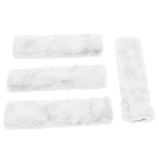 4Pack Seatbelt Covers for Kids,Seat Belt Cushion Cover,Infant Baby Car Seat Neck Shoulder Strap Pads,Soft Newborn Carseat Stroller Straps Covers Accessories(White)