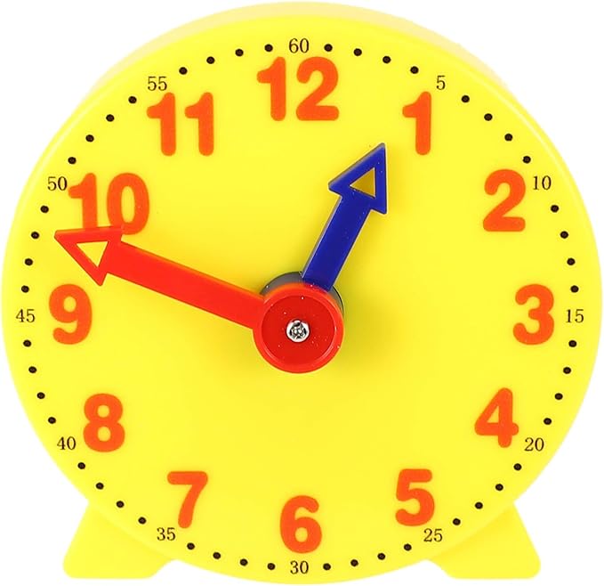 4 Inch Student Learning Clock Time Model Teacher Gear Clock 12/24 Hour School Learning Tools