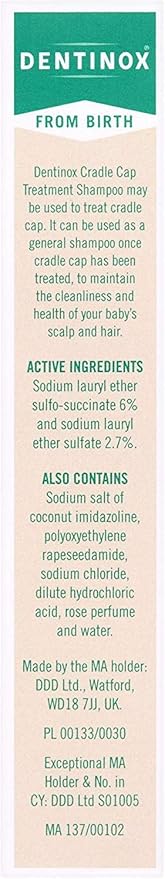 Dentinox Cradle Cap Baby Shampoo 125Ml