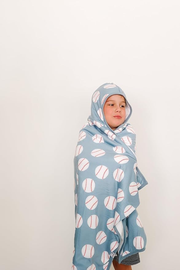 Copper Pearl Hooded Bath Towels Premium Knit/Terry Cloth Toddler Towels with Hood, Pockets, and Cool Designs - Great to Gift and Make Bath Time Fun - Big Kids Hooded Towel, Slugger