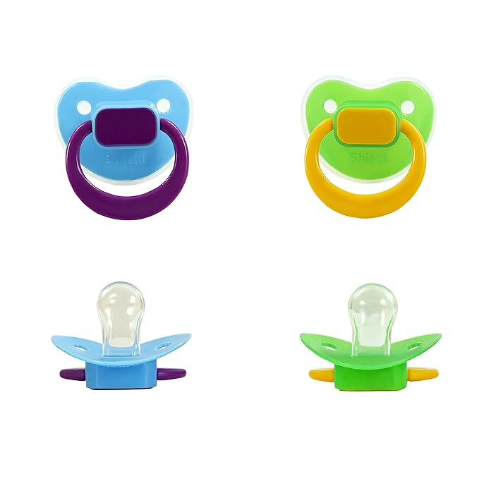 Orthodontic Soother/Pacifier - 3-18 Months | Soothes 95% of Babies | Heart-Shaped BPA-Free Silicone Soothers | Includes Case (Yellow/Pink, 2 Pack)